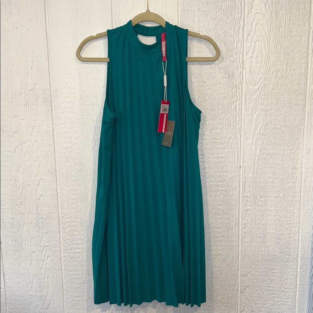 NWT Anthropologie Plenty Turquoise Pleated Swing Dress by Tracey Reese